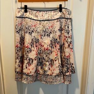 White House Black Market Multi Colored Skater Skirt